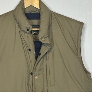 Luxury Orvis Men Tan Fishing Vest Goose Down fill Double Zipper With metal Snap‎